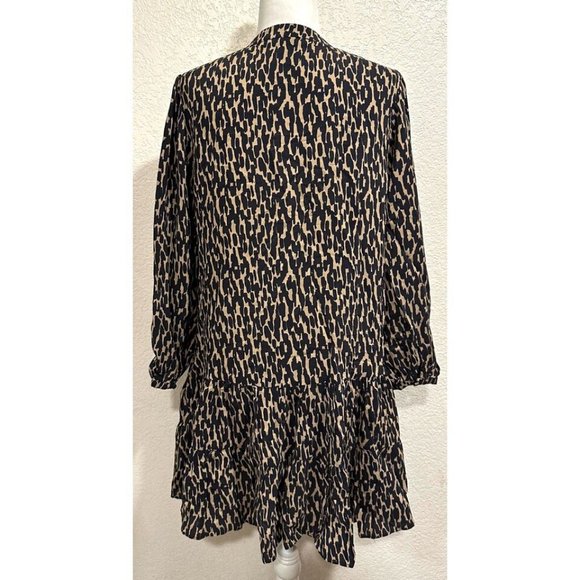 Zara "The Claris" Leopard Print Button Front Ruffled Tiered Dress - Picture 7 of 8